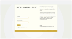 Desktop Screenshot of nichemastersfund.com